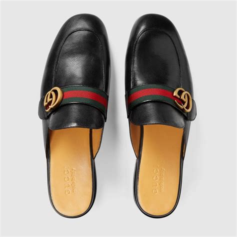 gucci princetown embroidered slipper with double g|gucci princetown leather slipper women.